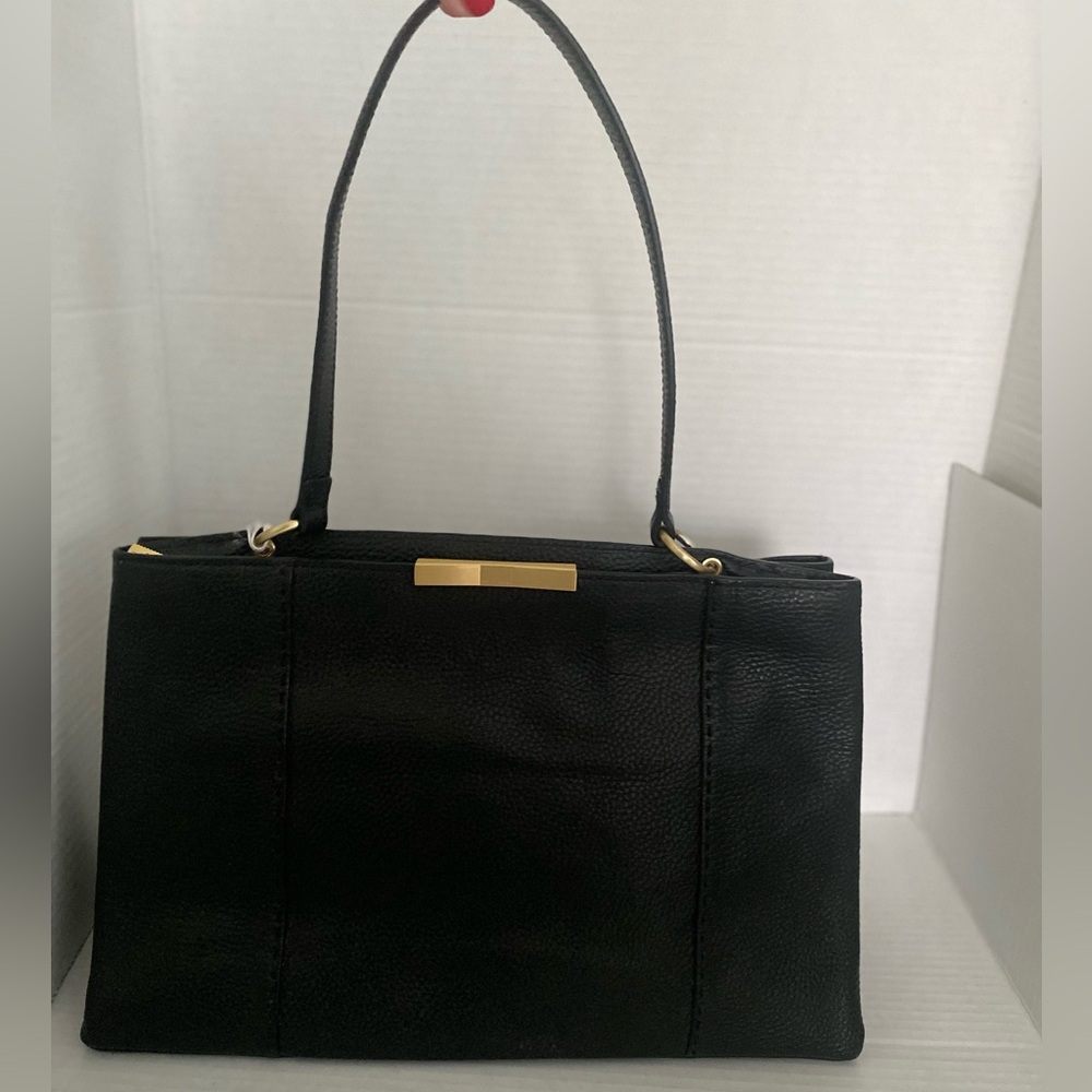 NWT Ted Baker Camieli Tote Bag Purse Black Golden Hardware Handbag Leather